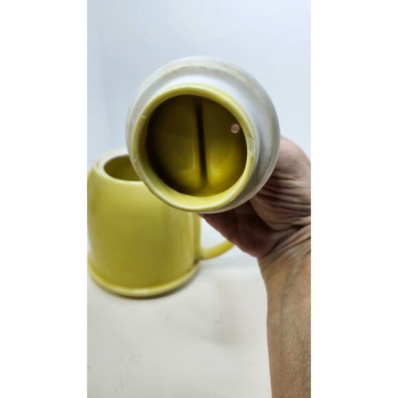 Vintage Hall 1950s Ceramic Yellow Teapot With Lid - Picture 6 of 9